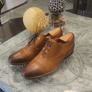 Wolf & Shepherd Oxfords Dress Shoes Men's Size 9 Brown Leather Cap Toe